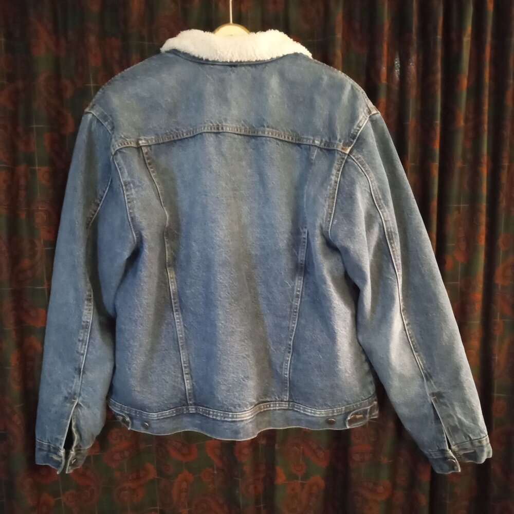 Goodfellow & Co.  Sherpa lined denim jean jacket Size XXL NWOT - Picture 9 of 10